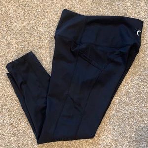 Zyia Black Brilliant Pocket Hi Rise Capris 20”